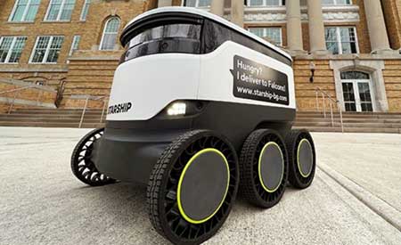 Goodyear desenvolve pneus sem ar para robôs autônomos
