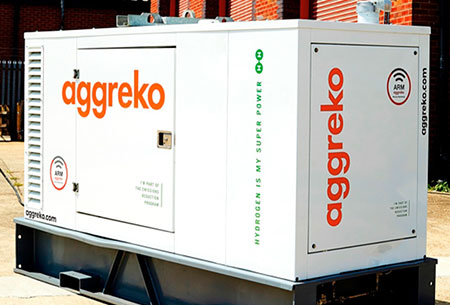 Aggreko testa gerador de hidrogênio e bateria híbrida de combustível