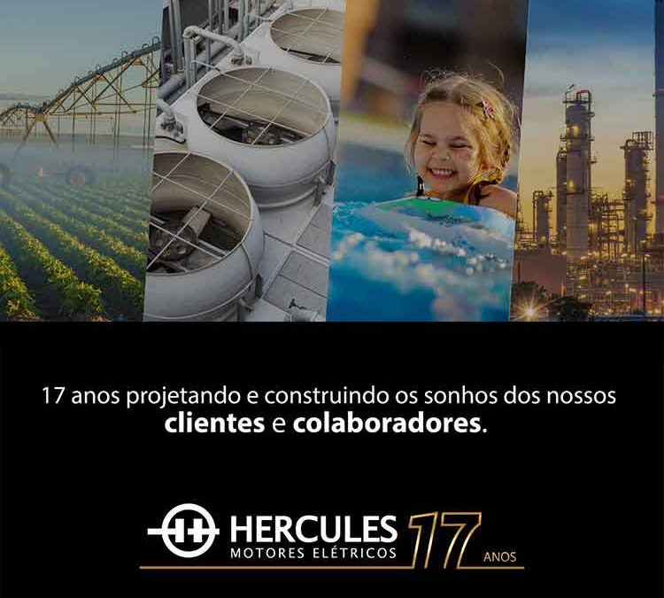 Inovando em tecnologia, Hercules Motores Elétricos faz 17 anos