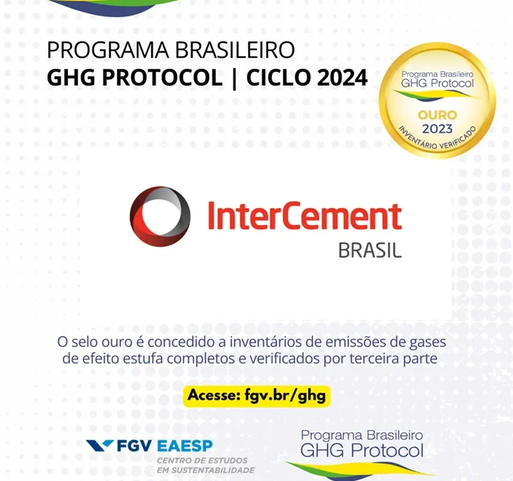 InterCement Brasil reafirma compromisso ambiental com Selo Ouro do GHG Protocol