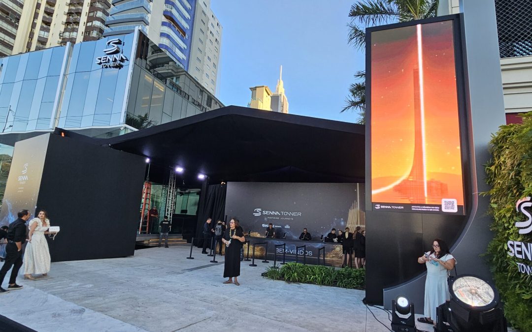 Lançamento de Senna Tower é marcado pela presença de celebridades e empresários em Balneário Camboriú