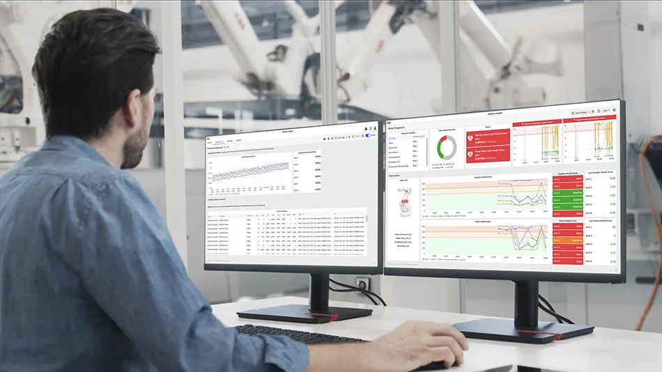 ABB amplia monitoramento da saúde de robôs industriais com dashboard Robot Diagnosis no OptiFact™