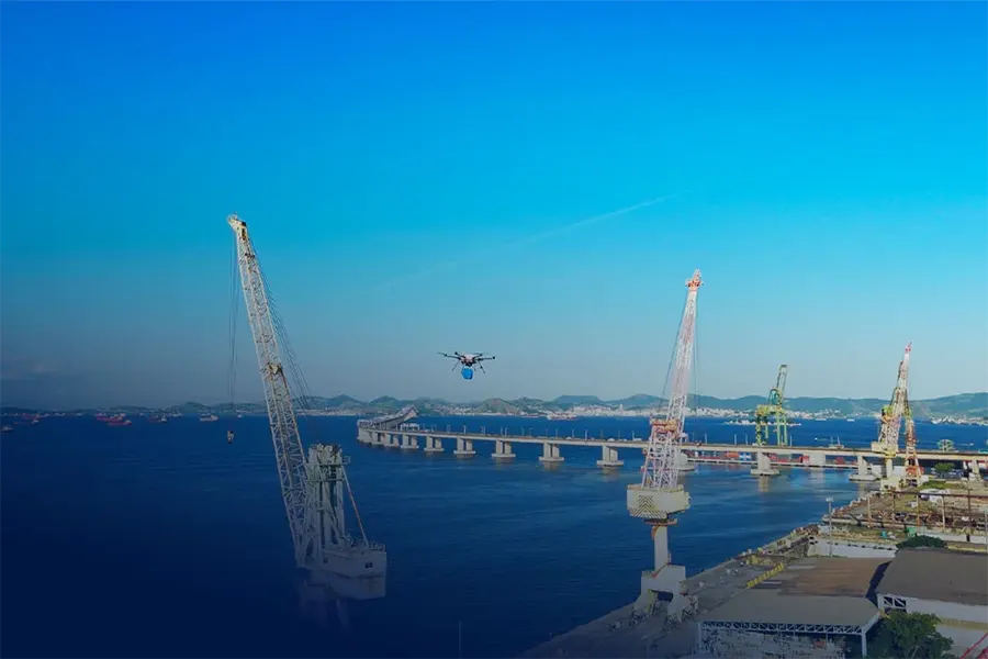 Wilson Sons revoluciona logística offshore com entrega por drones na Baía de Guanabara